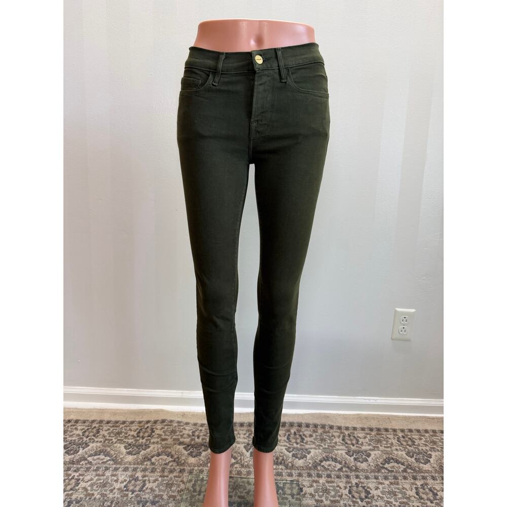 FRAME Women’s Olive Green Skinny Jeans Sz 26